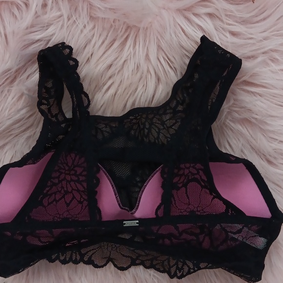 PRE-LOVED PINK Victoria's Secret Lace Bralette-S - Picture 2 of 8